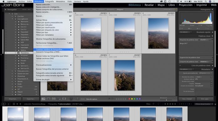 Aprende a renombrar correctamente y de forma sencilla tus fotos en Lightroom
