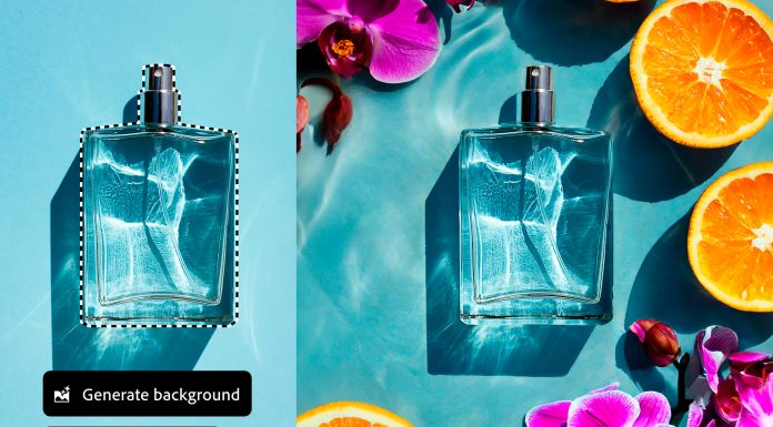 Adobe lanza una beta de Photoshop y su nuevo modelo de IA generativa Firefly 3 Generate-Background_Perfume-Campaign