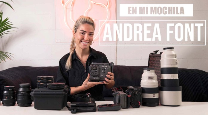 El equipo de una filmmaker y fotógrafa todoterreno. En mi mochila: Andrea Font Andrea Font Portada rotulada