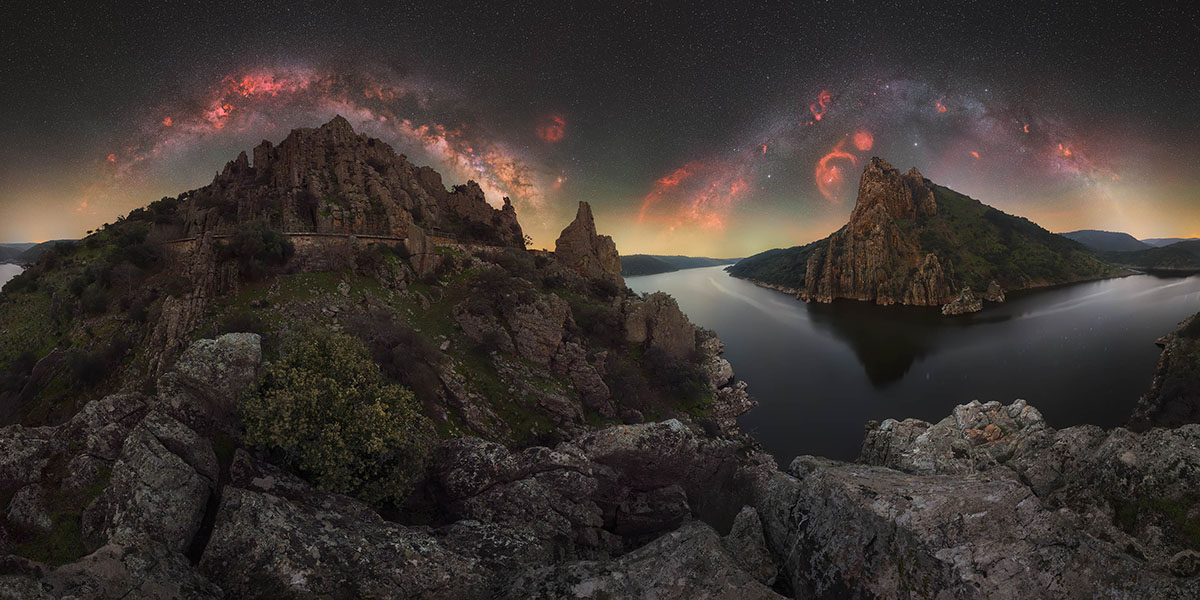 Double Milky Way Over Monfragüeue National Park