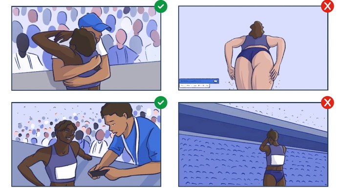 Demasiados primeros planos traseros: publican una guía ilustrativa para que los fotógrafos dejen de sexualizar a las atletas